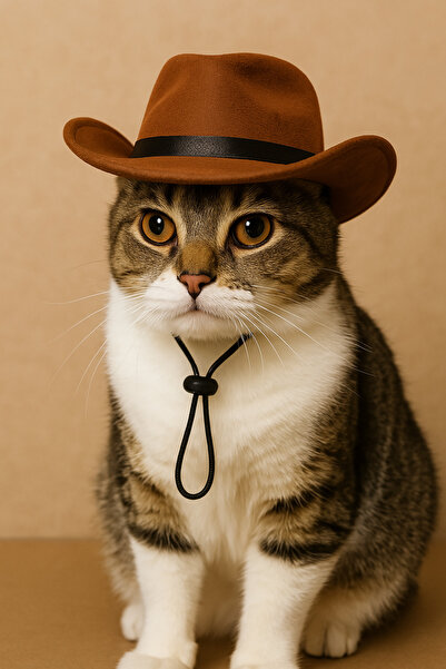 Queen B JewelryCo Evcil Dostunuza Vahşi Batı Havası – Kovboy Şapkası Kedi/köp...