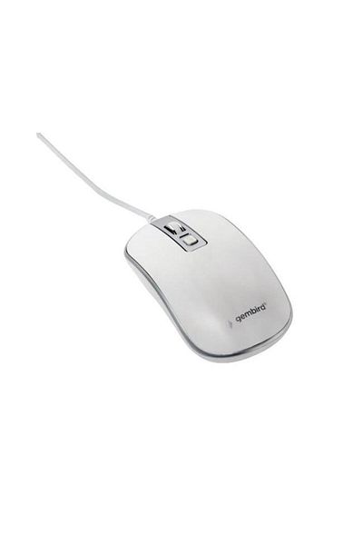 Gembird Gembird Mouse, USB 1.35m, 1200 DPI (White/Silver)