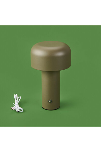 Evidea Lighting Mantar Masa Lambası - Mat Zeytin Yeşili