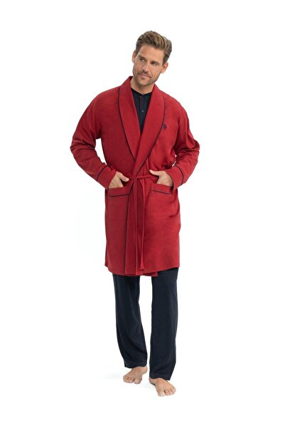 U.S. Polo Assn. Ανδρικό μπορντό με μισό γιακά με κουτί 5 τεμαχίων - Claret Red - ILC2.12A04I0-QBO