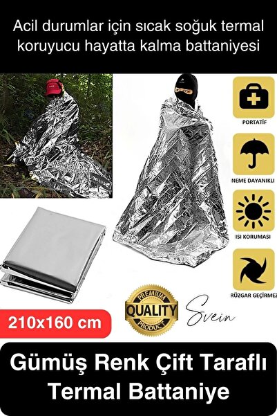 Cold Warm Double Sided Silver Emergency Blanket Thermal Burn Survival Camping Earthquake