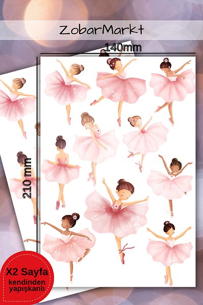ZobarMarkt ONLINE MARKETING Ballerina Sticker Set