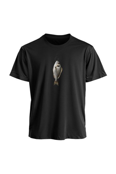 Korefanzin Kod Trend Çipura Olta Balık Baskılı Yeni Sezon Bol Kesim Tişört t-shirt