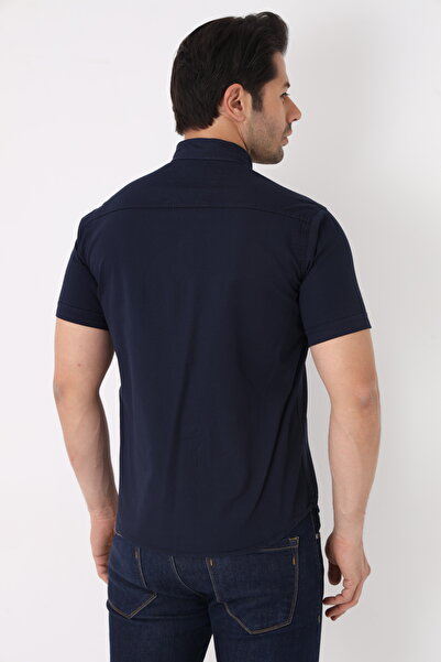 Cordial Чоловіча бавовняна сорочка Regular Fit з літнім кроєм, з подвійними кишенями та клапанами