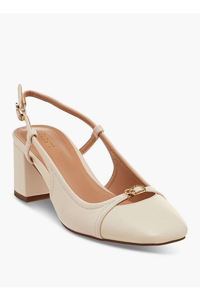 Celeste Solid Square Toe Blocked Heel Sandals with Hook and Eye Closure