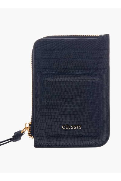 Celeste Textured Wallet with Zip Closure