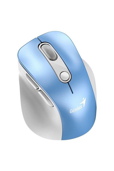 GENIUS Mouse Wireless Genius Ergo 9000S Pro, Bluetooth, 2400 DPI, reîncarcabil, RGB (Albastru)