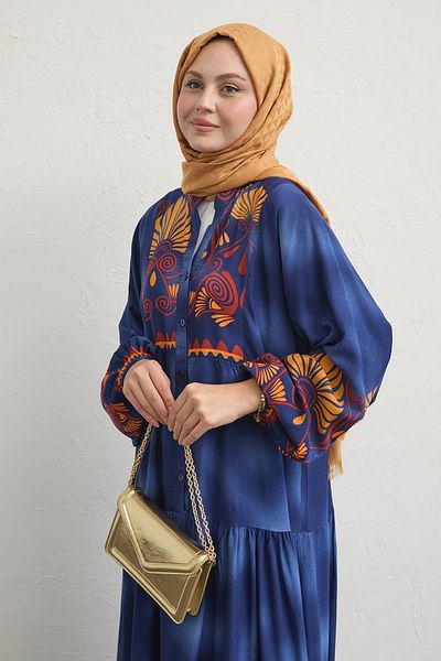 InStyle Rochie casual albastru bleumarin cu plăcuță