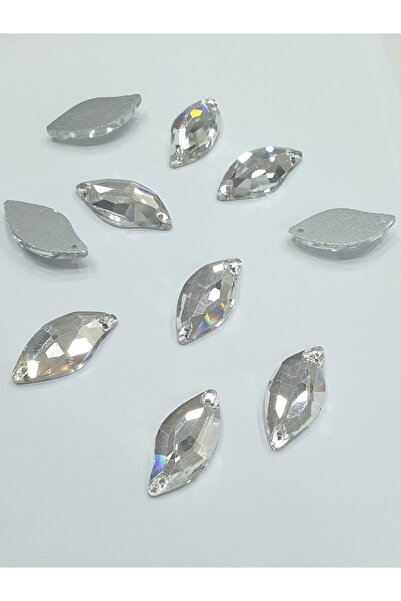 CRYSTALSHOP Дике каміння - 15*32 мм Листковий кришталь (24 ШТ.)