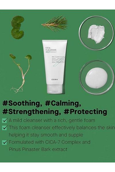 Cosrx Calming CICA Cleanser 150ml Soothing Cream Cleanser for Sensitive, Acne-Prone Skin
