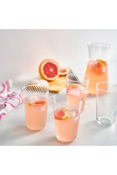 IKEA KLIPPLAX Clear Glass, 40 cl IKEA | Elegant Textured Drinking Glass for All Occasions