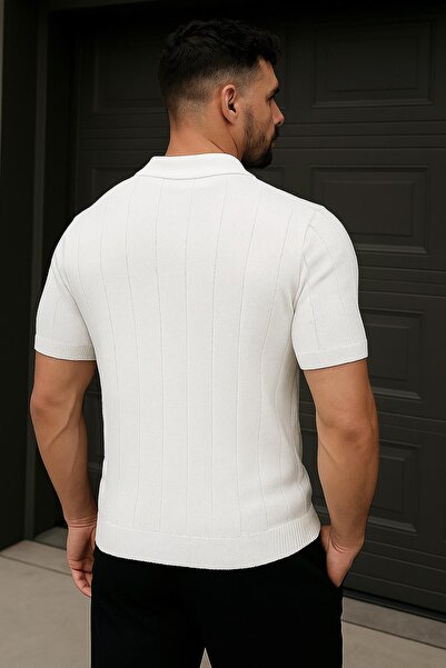 Delpino Πλεκτό Polo Neck Ανδρικό βαμβακερό T-shirt