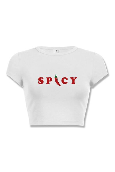 Trendiz Crop Şeste Retro pentru femei, verde crem, alb