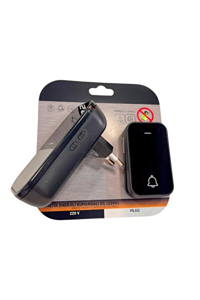 Ucuz Geldi Kinetik Enerjili Kapı Zili Pilsiz Şarjsız Kablosuz Fişi Prize Tak ...