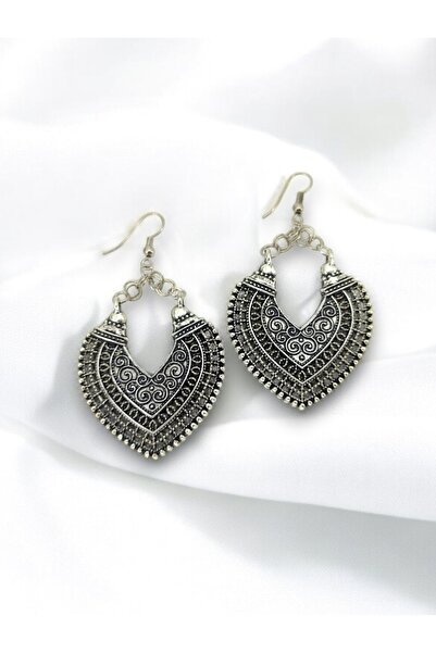 dela otantik Etnik Otantik Bohem El Yapımı Gümüş Laplama Kadın Küpe