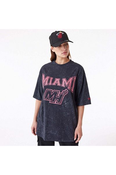 NEW ERA Tricou New Era Nba Washed Os Tee Miahea Blk