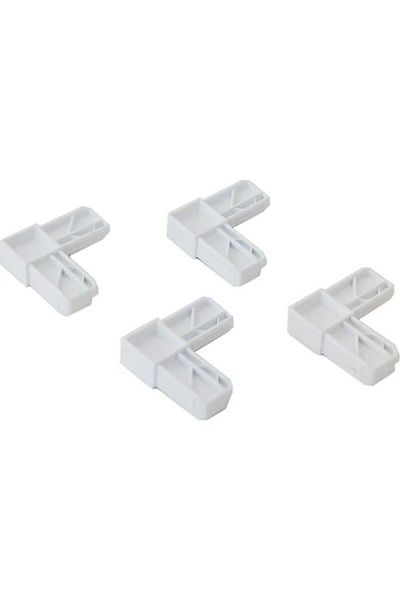 Viyalente PVC alb Fly Screen Corner Wedge 2 buc