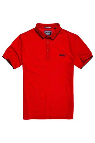 SUPERDRY Tricou Classic Lite Micro Pique Polo Rosu