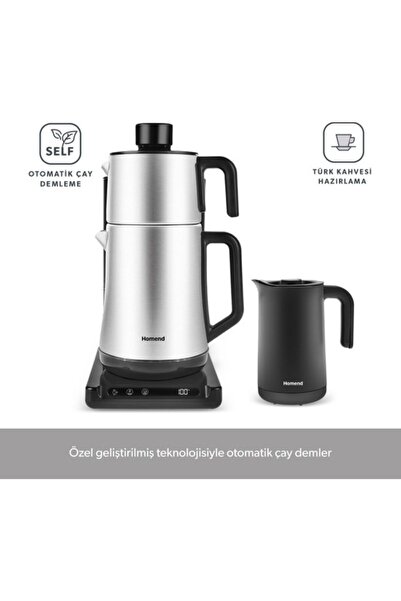 HOMEND Smart Royaltea 1781h 2ın1 Çelik Otomatik Türk Kahve Ve Çay Makinesi