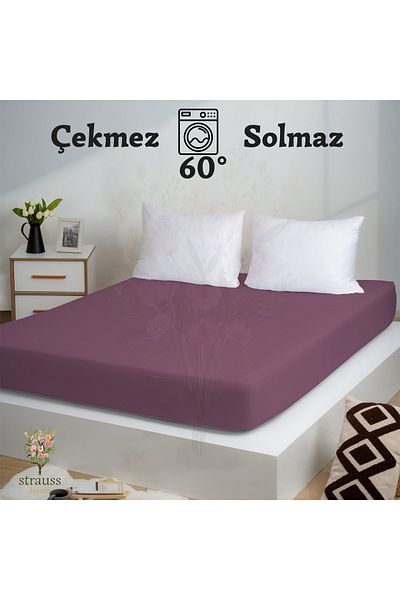 Strauss Home Premium 40cm High Bed Elastic Combed Cotton Sheet 100% Cotton 150Gr/M2 Oeko Tex