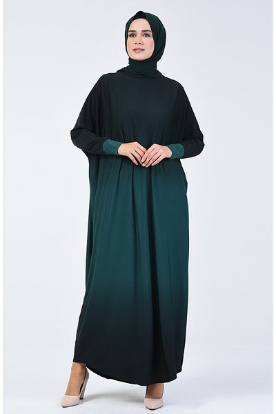 sefamerve Φόρεμα με νυχτερίδα σανδί 1908-04 Emerald Green