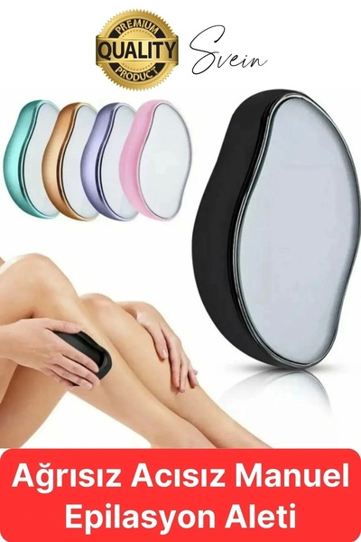 Svein Acısız Ağrısız Tüy Dökücü Epilasyon Aleti Manuel Kıl Kristal Alma Epilatör Silgisi Kol Bacak Vücut