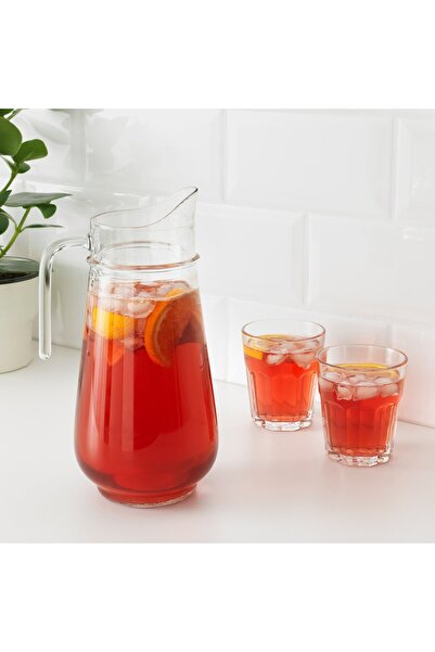 IKEA TILLBRINGARE Clear Glass Jug 1.7L Capacity, 26.5 cm Height Durable & Stylish