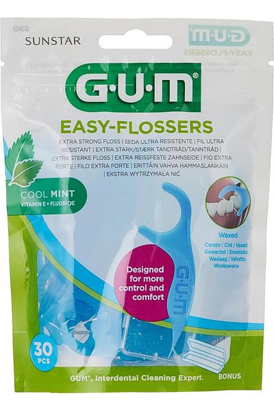 GUM Easy Flossers Dental Floss-With Convenient Travel Case