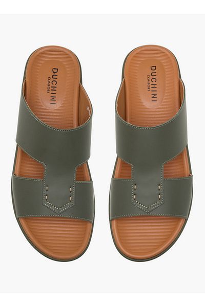 Duchini Men's Solid Slip-On Arabic Sandals