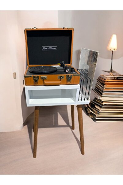 RMD SHOP Plak Ve Pikap Sehpası Ahşap Ayaklı