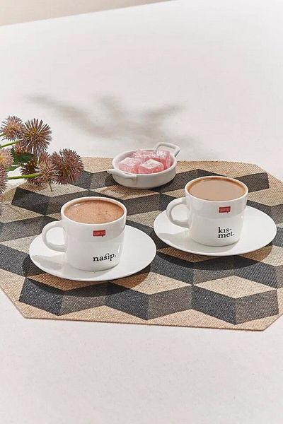 Paşabahçe Porcelain Cup Set for 2 People 4 Pieces