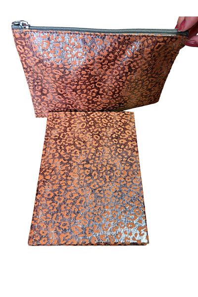 Adalinhome Lizy Leopard Patterned Timeless Agenda και τσάντα αξεσουάρ (14*20 - 70 φύλλα)
