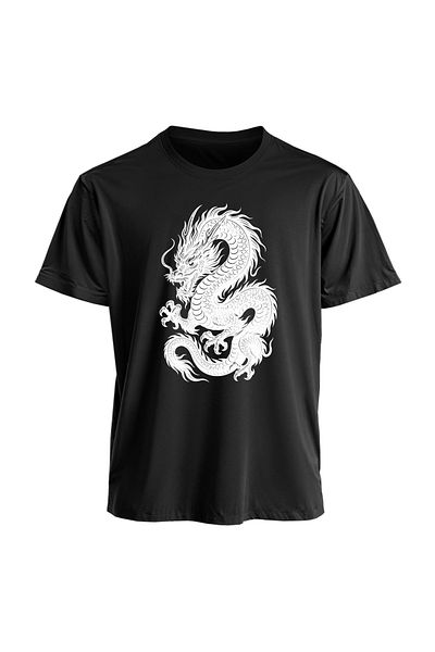Korefanzin Tricou cu tricou cu imprimeu dragon chinezesc Cod Trend New Season