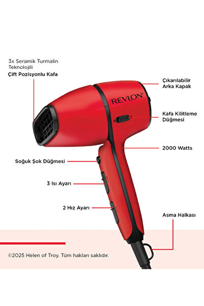 Revlon Airflow Control Style Twist Döner Başlıklı Saç Kurutma Makinesi 2000W RVDR5320E