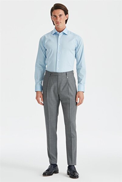 Tombolini Gri Tek Pileli Pantolon