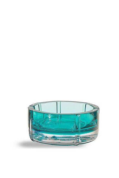Paşabahçe Green Turquoise Glass Ashtray 11cm