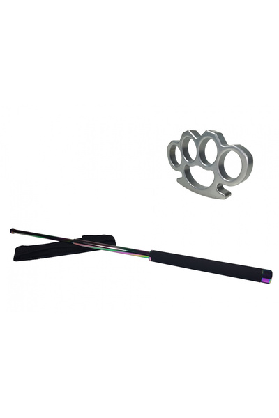 Depox Sada teleskopických holí 66 cm + stříbrná krabička o tloušťce 0,5 cm