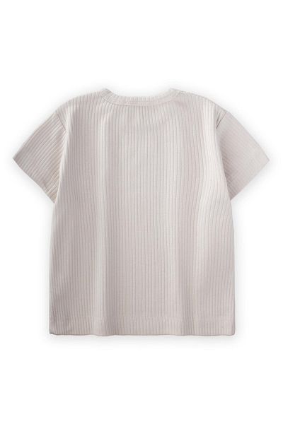 Cigit Tricou cu nervuri de bază 1-5 ani Roșu-Alb