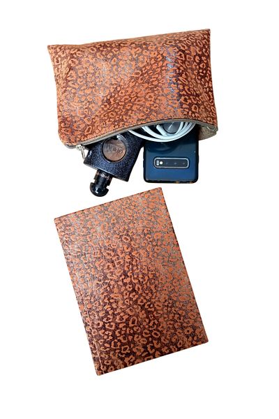 Adalinhome Lizy Leopard Patterned Timeless Agenda και τσάντα αξεσουάρ (14*20 - 70 φύλλα)