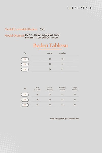 tarzımsüper Plus Size Comfort Sleepwear Set with Bottom Top Shorts Patterned Double Cotton 2-Piece Bottom-Top Suit