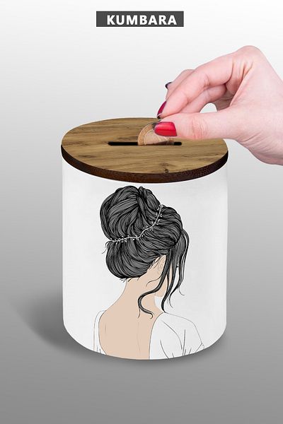 yhfoto Elegant Women's Piggy Bank Cá Nonstick 25cm Ceramic Table Top