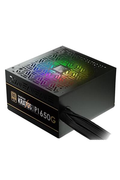 gamdias Sursa Gamdias Kratos P1 Bronze 650W, iluminare RGB, 80 PLUS Bronze (Negru)