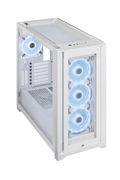 Corsair Carcasa Corsair 5000X RGB QL Edition, MidTower, sticlă securizată (Alb)