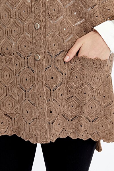 larocci Γυναικείο γιλέκο με στάνταρ σχέδιο με λαιμόκοψη σε σχήμα V με τσέπες