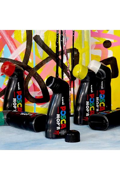 POSCA Marker pentru mop Uni PCM22, vârf burete 3-19 mm, albastru
