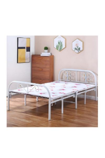 ROYAL ROSE Heavy Duty Adjustable Folding Single Bed with Steel Metal Bed Frame