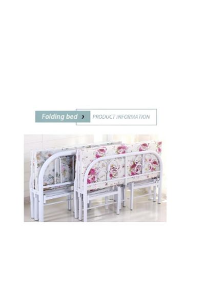 ROYAL ROSE Heavy Duty Adjustable Folding Single Bed with Steel Metal Bed Frame