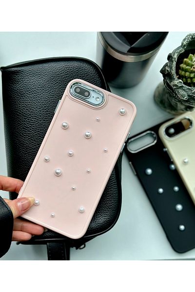Go Aksesuar جراب سيليكون مرن بتصميم لعبة اللؤلؤ متوافق مع هاتف Iphone 7 Plus و8 Plus