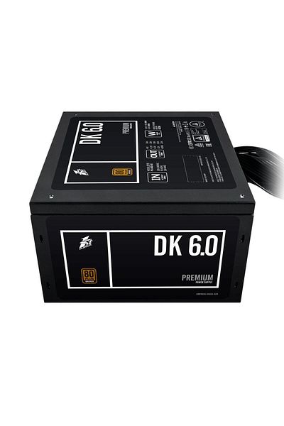1ST PLAYER 1stPlayer PS-600AX DK Premium Power Supply, 600 W, 1x120 mm, 80+ Bronze, Active PFC, ATX (Black)