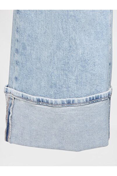 GAP Kadın Mavi High Rise Wide Leg Jean Pantolon